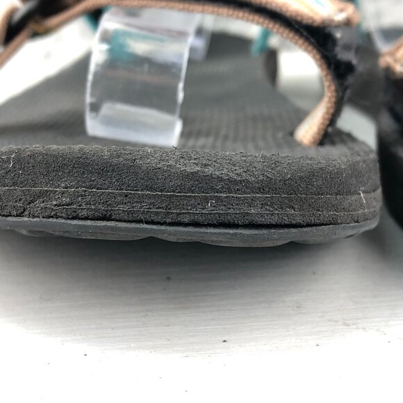 Teva Women's Size 9 Original Universal Cactus Brown Blue Yellow Sandals FAIR - Picture 3 of 13